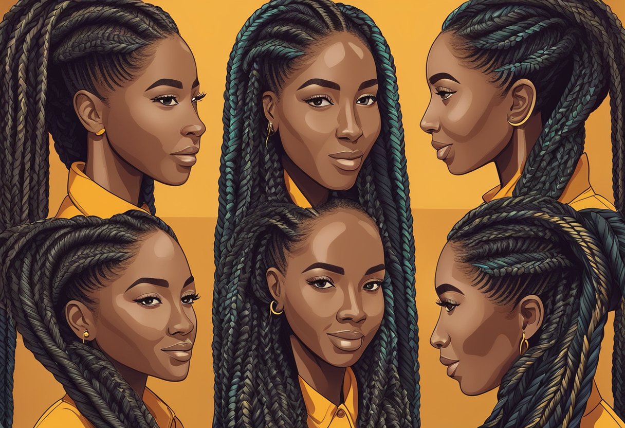 A close-up view of 10 Havana Twists African braids hairstyles, showcasing the intricate patterns and textures of the braids